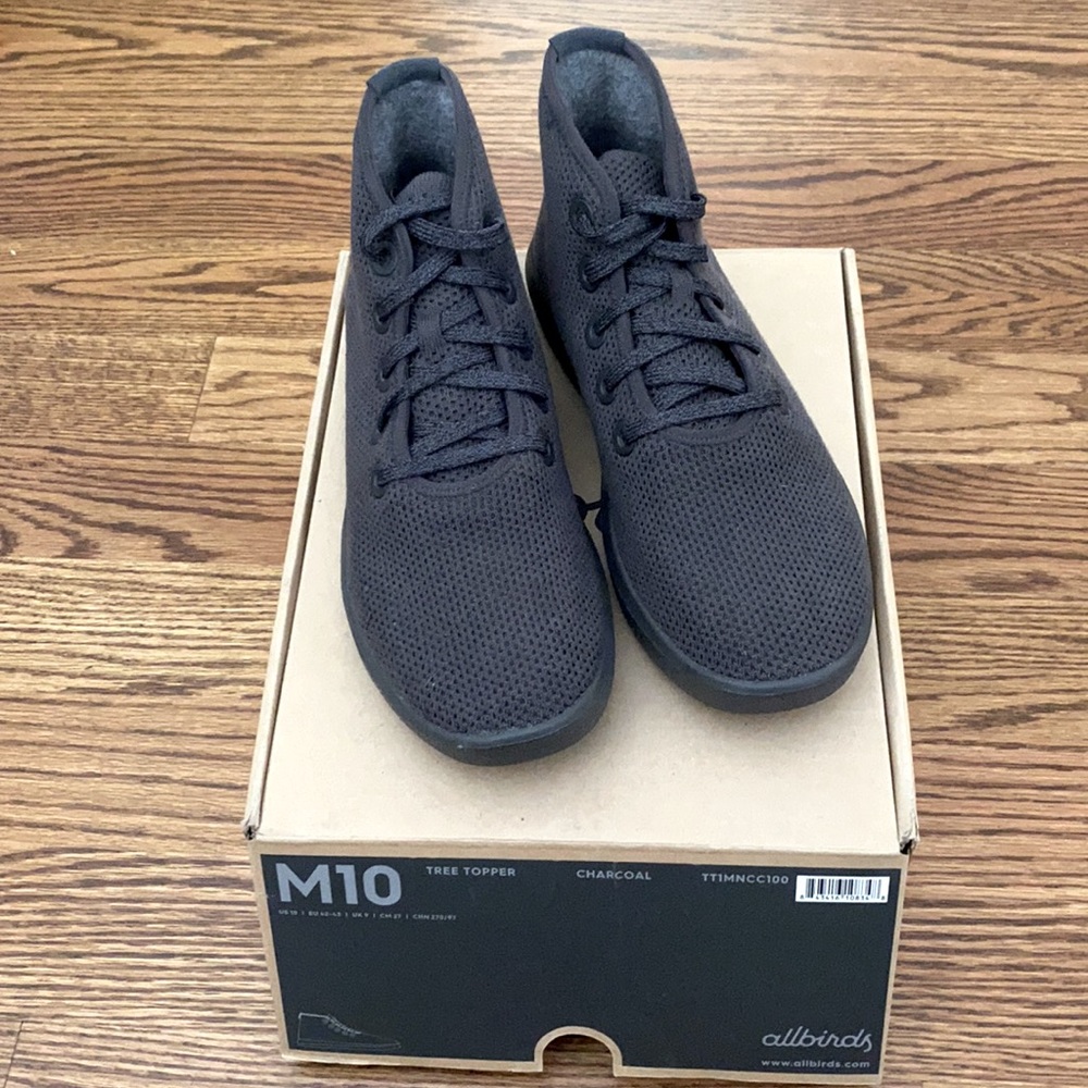Alllbirds Treetoppers Charcoal Size 10 Never Worn